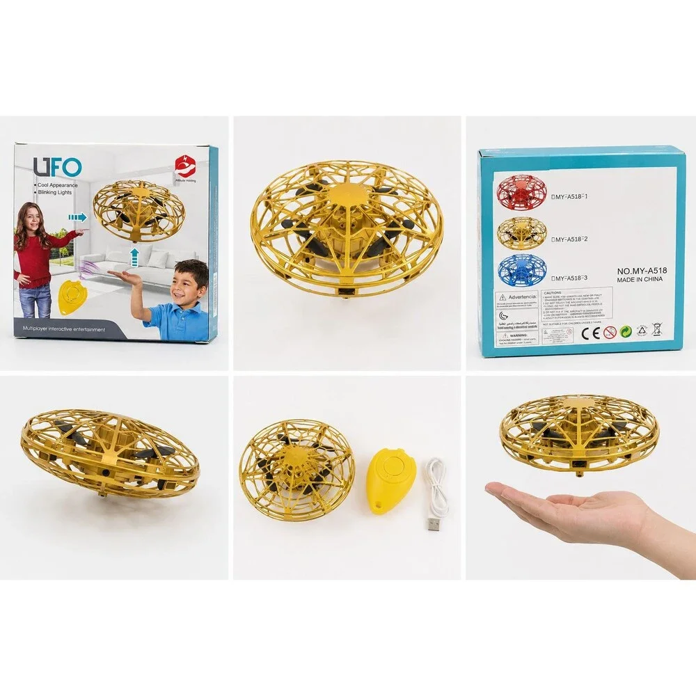 2 Pack Mixed Flying Drone Toy Lot – Flynova Pro Spinner Balls & UFO Hover Drones